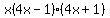 x%284x-1%29%284x%2B1%29