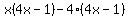 x%284x-1%29-4%284x-1%29