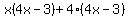 x%284x-3%29%2B4%284x-3%29