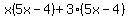 x%285x-4%29%2B3%285x-4%29