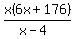 x%286x%2B176%29%2F%28x-4%29