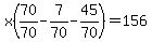 x%2870%2F70-7%2F70-45%2F70%29=156