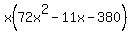 x%2872x%5E2-11x-380%29