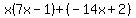 x%287x-1%29%2B%28-14x%2B2%29