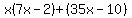 x%287x-2%29%2B%2835x-10%29