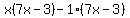 x%287x-3%29-1%287x-3%29