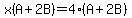 x%28A%2B2B%29=4%28A%2B2B%29