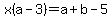 x%28a-3%29+=+a+%2B+b+-+5