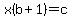 x%28b%2B1%29=c