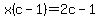 x%28c-1%29=2c-1