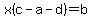 x%28c-a-d%29=b