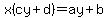 x%28cy%2Bd%29+=+ay%2Bb