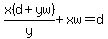 x%28d%2Byw%29%2Fy%2Bxw=d