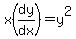 x%28dy%2Fdx%29+=+y%5E2