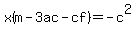 x%28m-3ac-cf%29=-c%5E2