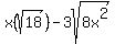 x%28sqrt%2818%29%29-3sqrt%288x%5E2%29