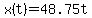 x%28t%29=48.75t
