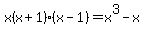 x%28x%2B1%29%28x-1%29=x%5E3-x
