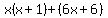 x%28x%2B1%29%2B%286x%2B6%29