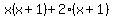 x%28x%2B1%29%2B2%28x%2B1%29