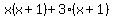 x%28x%2B1%29%2B3%28x%2B1%29