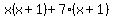 x%28x%2B1%29%2B7%28x%2B1%29