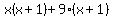 x%28x%2B1%29%2B9%28x%2B1%29