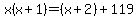 x%28x%2B1%29=%28x%2B2%29%2B119