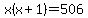 x%28x%2B1%29=506
