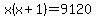 x%28x%2B1%29=9120