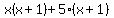 x%28x%2B1%29+%2B+5%28x%2B1%29