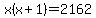 x%28x%2B1%29+=+2162