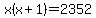 x%28x%2B1%29+=+2352