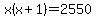 x%28x%2B1%29+=+2550