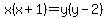 x%28x%2B1%29+=+y%28y-2%29