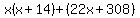 x%28x%2B14%29%2B%2822x%2B308%29