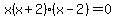 x%28x%2B2%29%28x-2%29=0