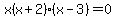 x%28x%2B2%29%28x-3%29=0