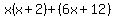 x%28x%2B2%29%2B%286x%2B12%29