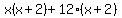 x%28x%2B2%29%2B12%28x%2B2%29