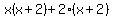 x%28x%2B2%29%2B2%28x%2B2%29