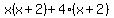 x%28x%2B2%29%2B4%28x%2B2%29
