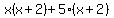 x%28x%2B2%29%2B5%28x%2B2%29