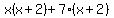 x%28x%2B2%29%2B7%28x%2B2%29
