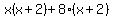 x%28x%2B2%29%2B8%28x%2B2%29