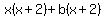 x%28x%2B2%29%2Bb%28x%2B2%29