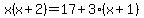 x%28x%2B2%29=17%2B3%28x%2B1%29