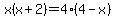 x%28x%2B2%29+=+4%284-x%29