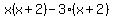 x%28x%2B2%29-3%28x%2B2%29