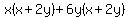 x%28x%2B2y%29%2B6y%28x%2B2y%29